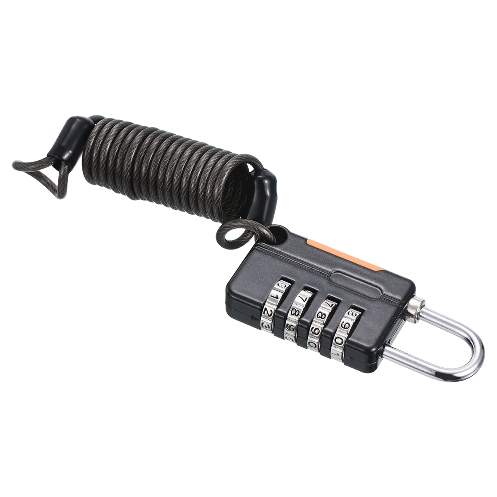 HASTHIP 4 Digit Combination Luggage Cable Lock with 3.3Ft Waterproof Spring Steel Cable, Zinc Alloy Security Padlock for Helmet, Luggage, Gym Locker, Backpack, Suitcase, and Cabinet (Black) HASTHIP 4 Digit Combination Luggage Cable Lock with 3.3Ft Waterproof Spring Steel Cable, Zinc Alloy Security Padlock for Helmet, Luggage, Gym Locker, Backpack, Suitcase, and Cabinet (Black)